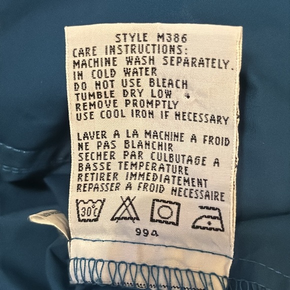 LL Bean Blue Cotton Long Sleeve Full Zip Pockets Hooded Jacket Size large - Picture 9 of 10